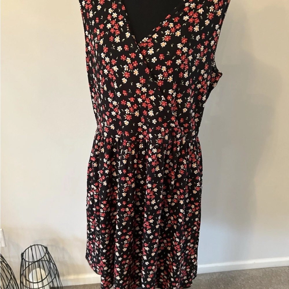 Floral Black Dress
